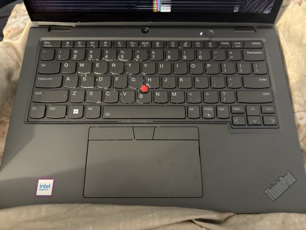 Lenovo ThinkPad keyboard and trackpad after repair Lenovo ThinkPad keyboard and trackpad after repair