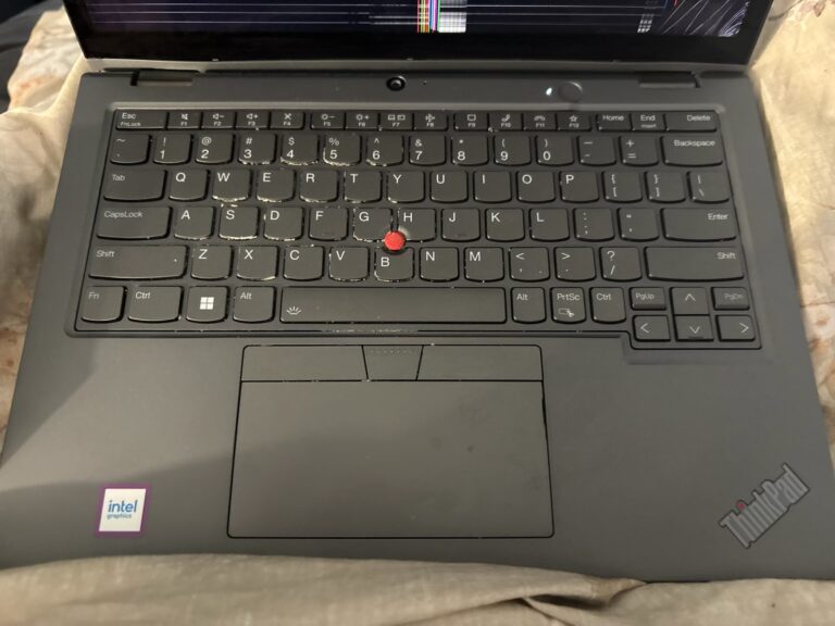 Lenovo ThinkPad keyboard and trackpad after repair