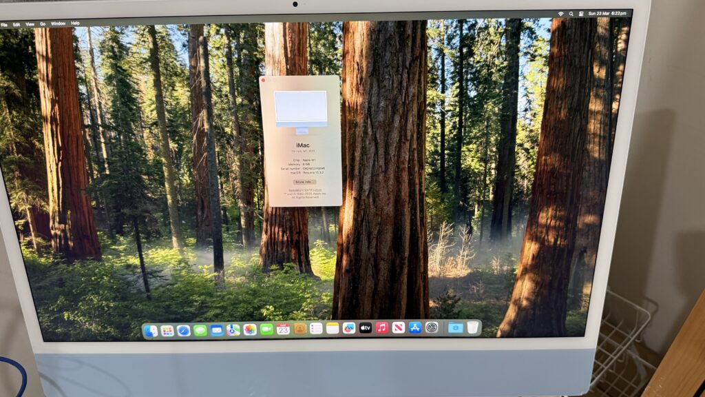 iMac running macOS after repair iMac running macOS after repair