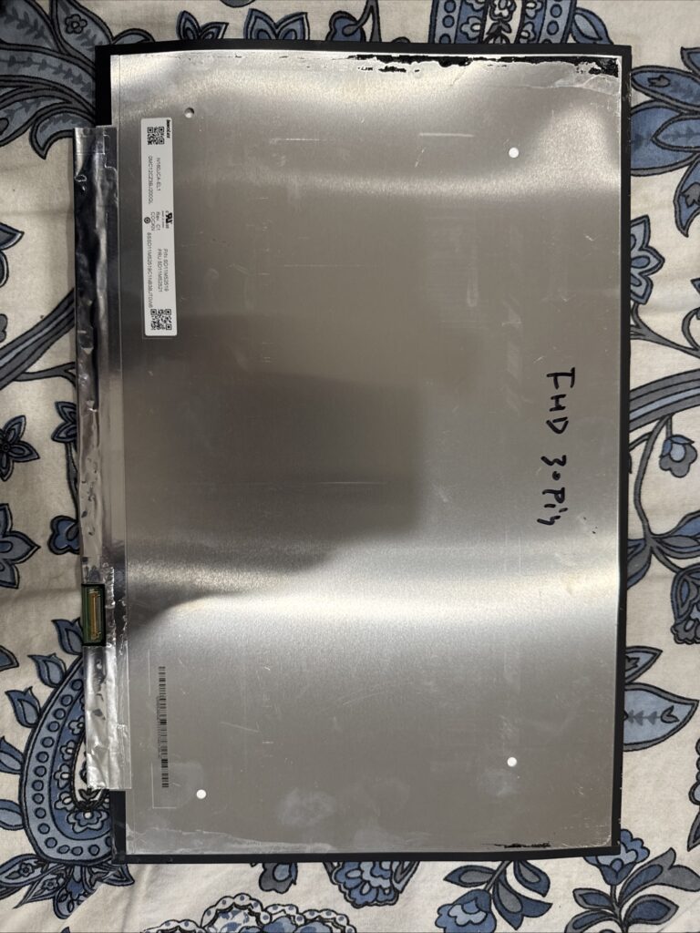 Replacement laptop LCD panel, rear view