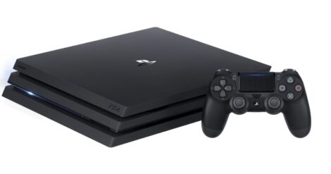 Sony PlayStation 4 Pro console and controller